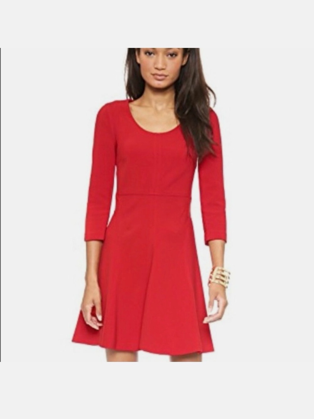 Diane von Furstenberg "Paloma" Red Fit and Flare Dress - Size 10